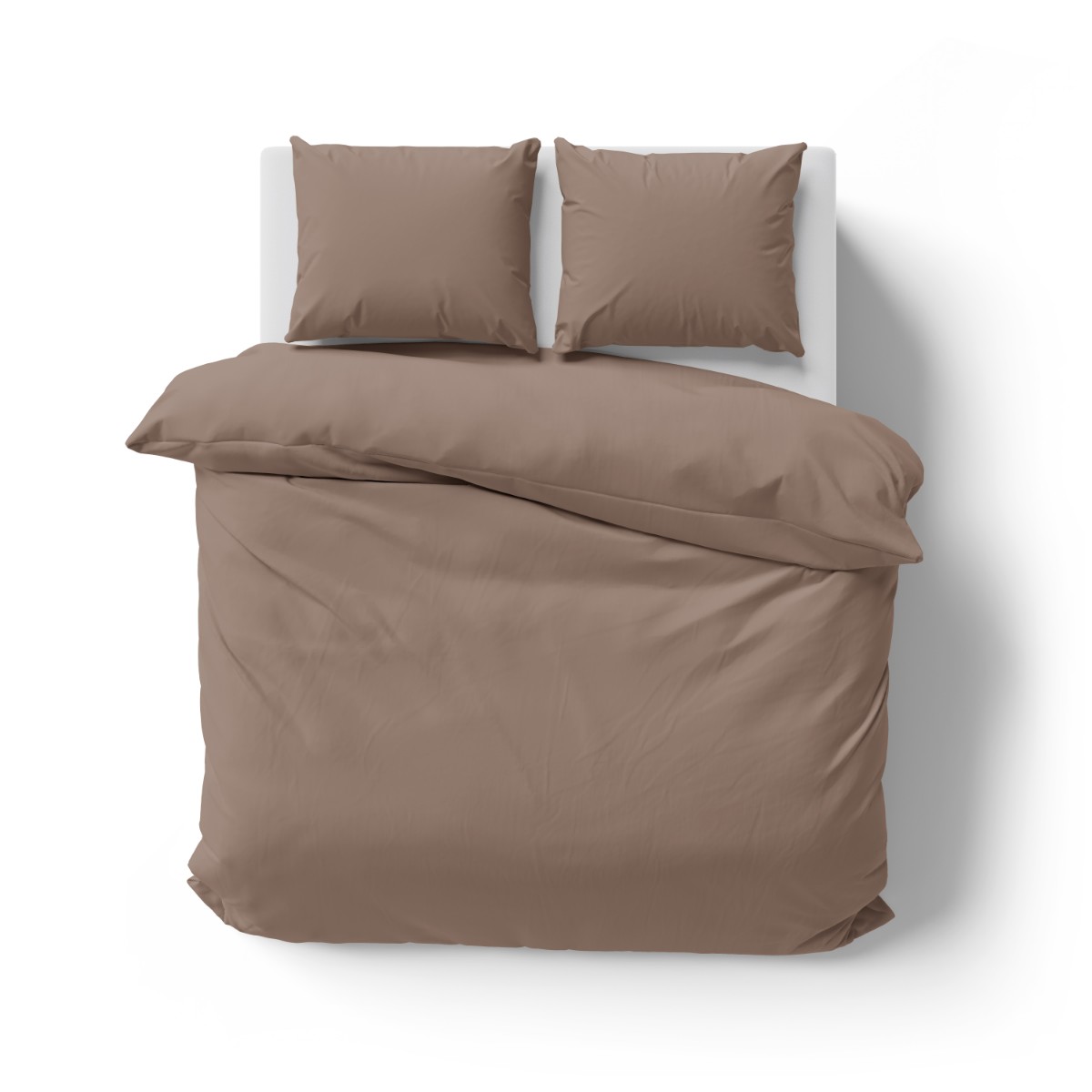Microfaser UNI Bettwaesche | Nougat / Taupe | 90gsm | 200×200+2x80x80 cm