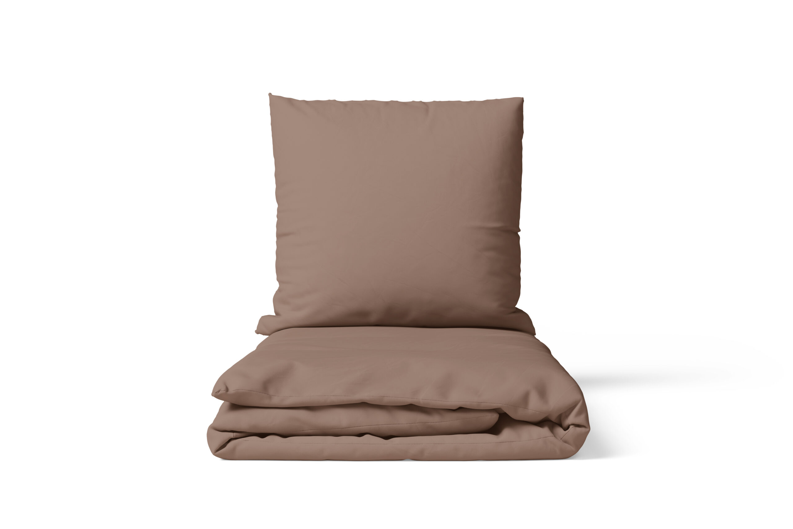 Microfaser UNI Bettwaesche | Nougat / Taupe | 90gsm | 135×200+80×80 cm