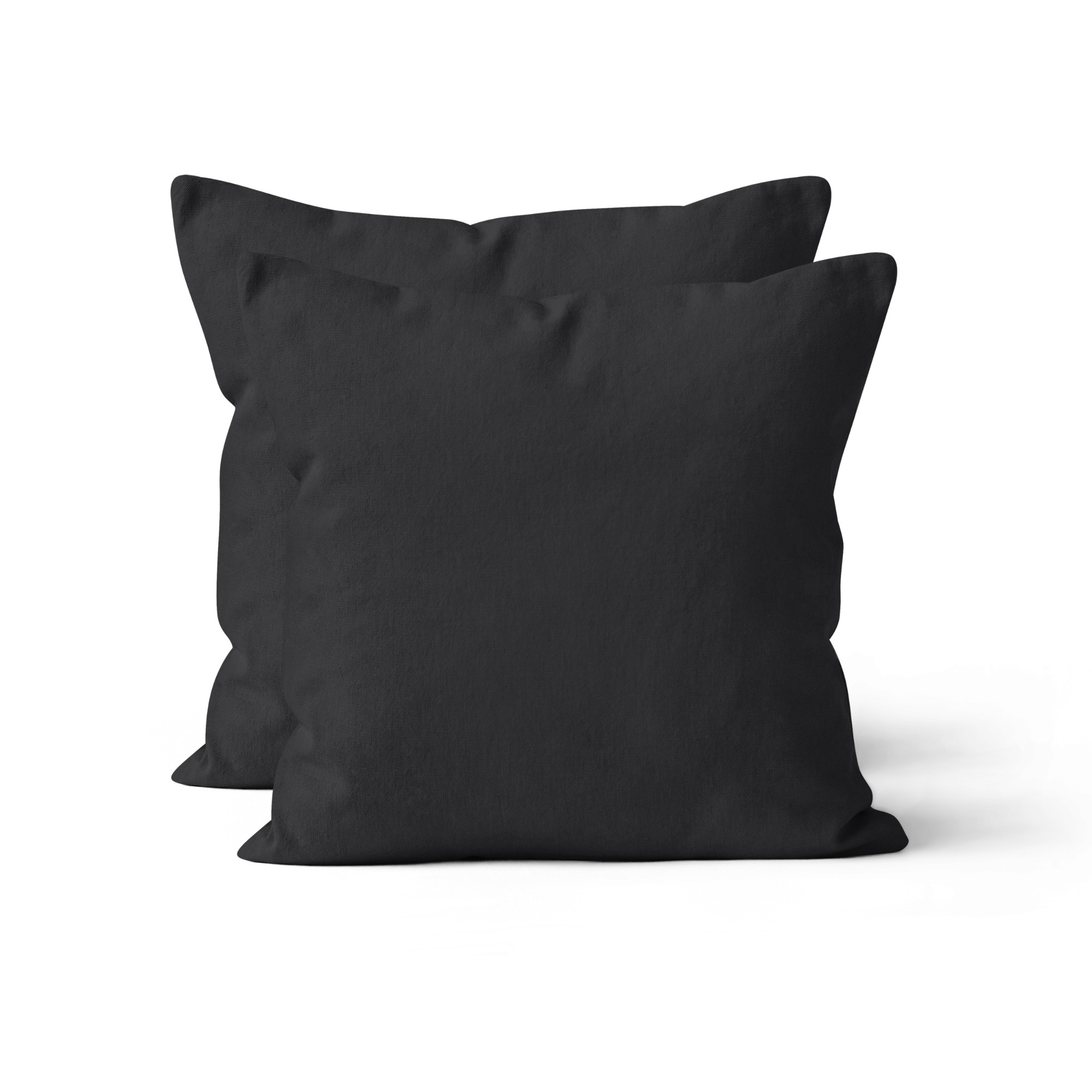 Microfaser UNI Kissenhuellen  | Schwarz | 90gsm | 40×40 cm