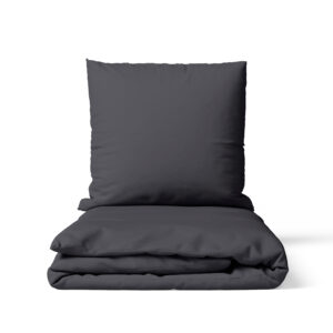 Microfaser UNI Bettwaesche | Anthrazit / Graphit | 90gsm | 135x200+80x80 cm