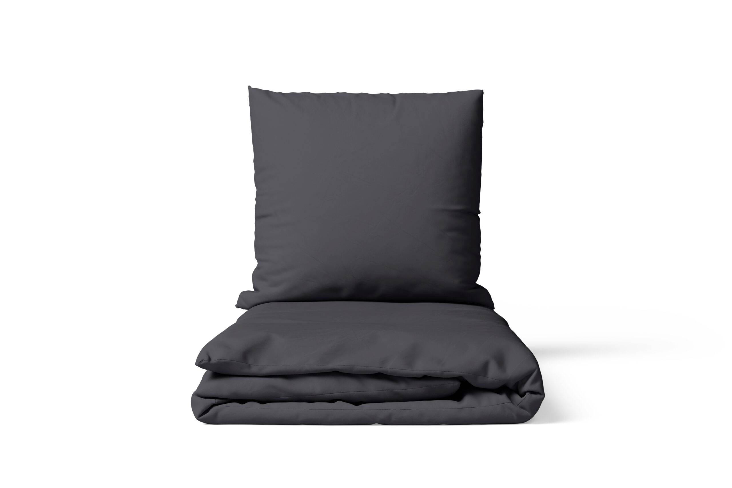 Microfaser UNI Bettwaesche | Anthrazit / Graphit | 90gsm | 135×200+80×80 cm
