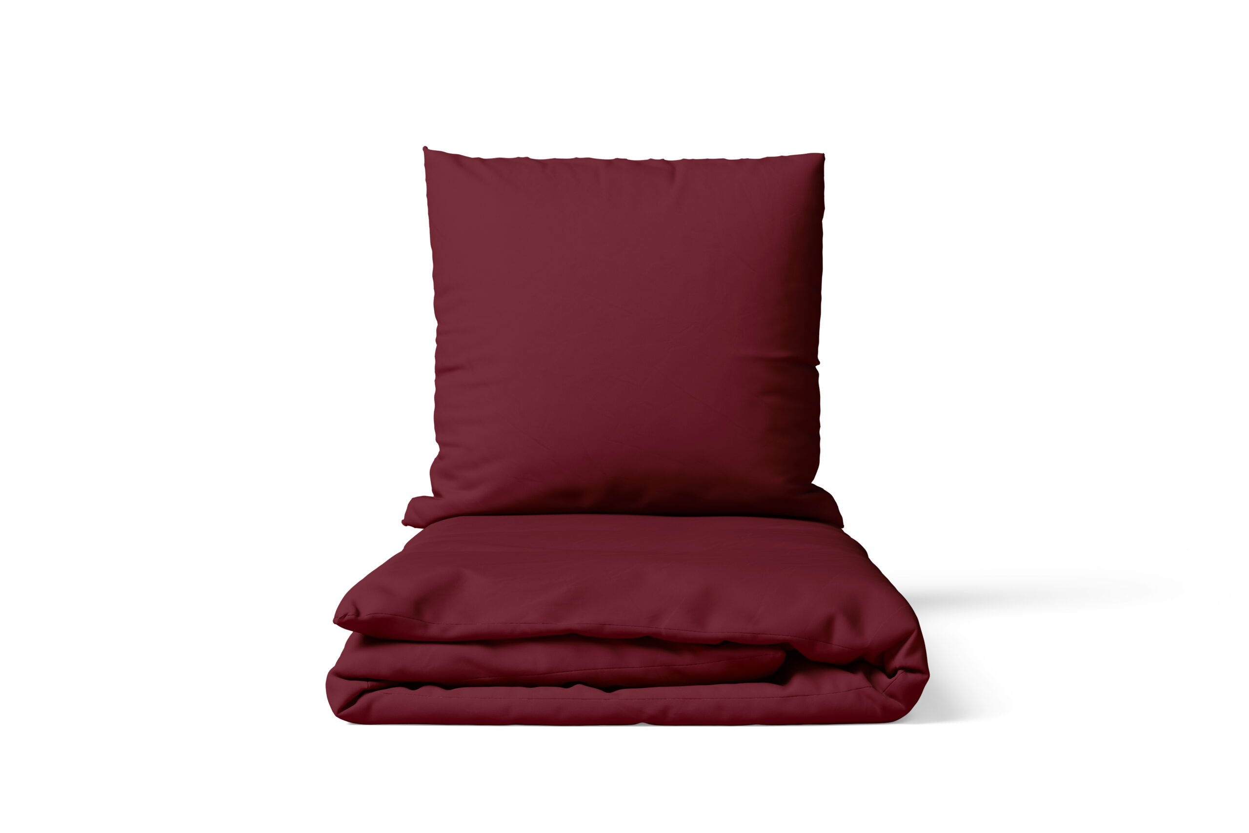 Microfaser UNI Bettwaesche | Bordeaux / Weinrot | 90gsm | 155×220+80×80 cm