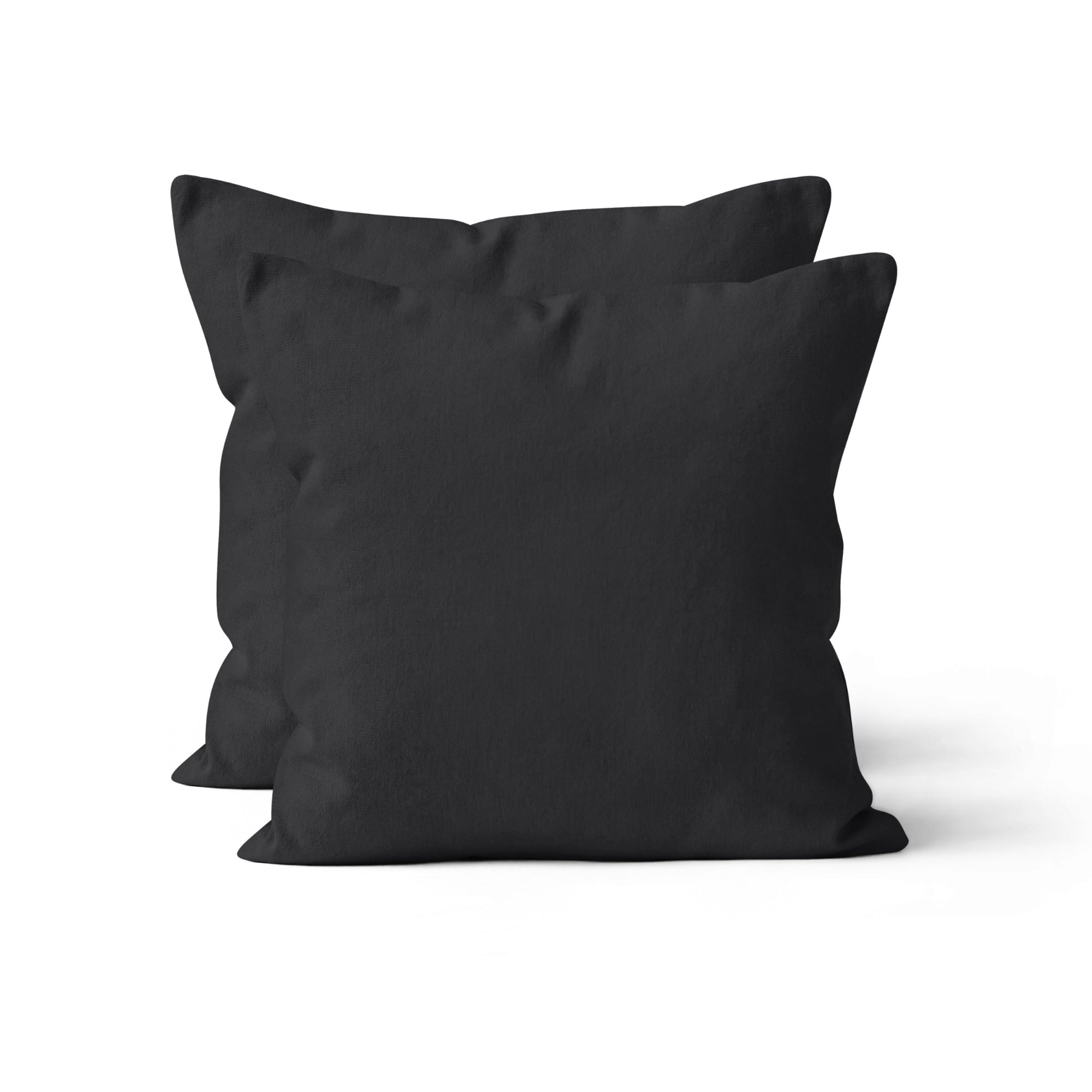 Microfaser UNI Kissenhuellen  | Schwarz | 90gsm | 80×80 cm