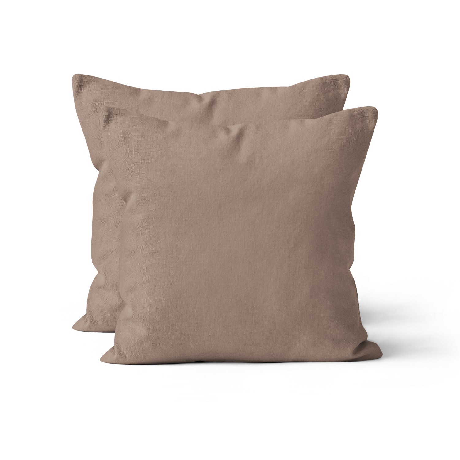 Microfaser UNI Kissenhuellen  | Nougat / Taupe | 90gsm | 40×40 cm